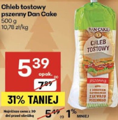 Chleb tostowy pszenny Dan Cake promocja w Delikatesy Centrum