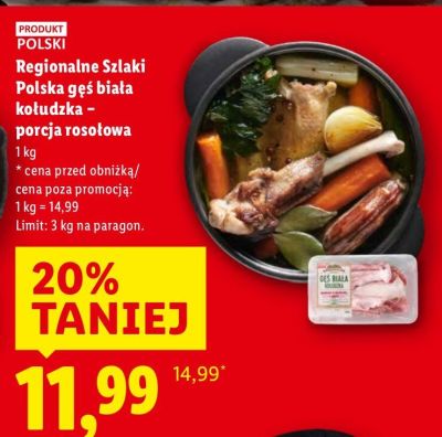 Gęś biała kołudzka - porcja rosołowa promocja w Lidl