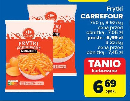 Frytki proste Carrefour promocja