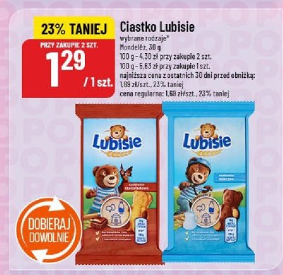 Ciastko Lubisię wybrane rodzaje promocja w POLOmarket