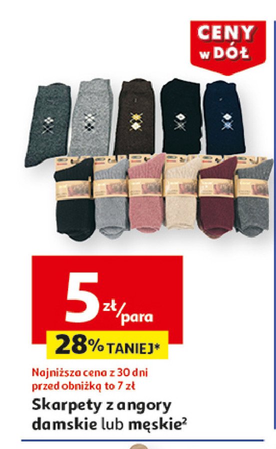 Skarpety z angory promocja w Auchan