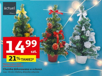 Choinka dekorowana w osłonce promocja w Auchan