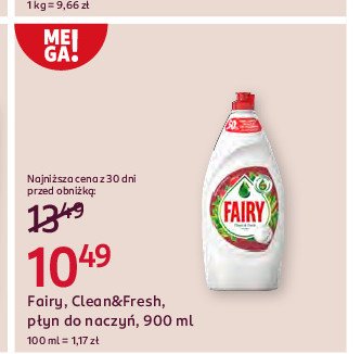 Płyn do mycia naczyń granat Fairy promocja w Rossmann