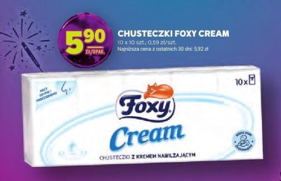 Chusteczki Foxy Cream z kremem nawilżającym promocja w Stokrotka