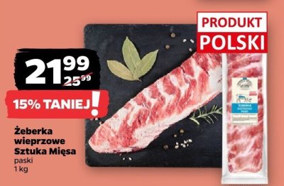 Żeberka wieprzowe Sztuka Mięsa paski promocja w Netto