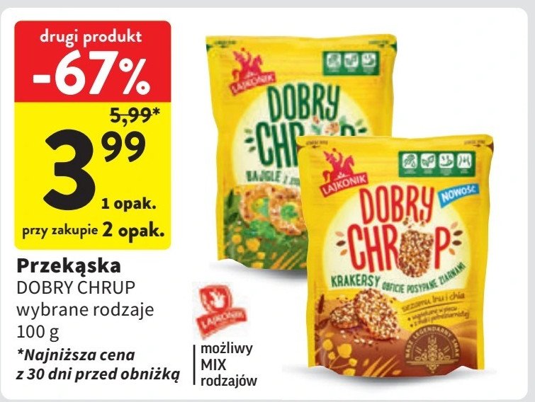 Bajgle z ziołami prowansalskimi Lajkonik dobry chrup promocja