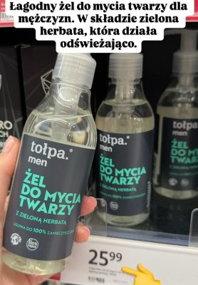 Żel do mycia twarzy Men z zieloną herbatą promocja w Rossmann