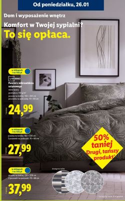 Pościel z mikrowłókna satynowego LIVARNO 220x200cm + 2x70x80cm promocja w Lidl