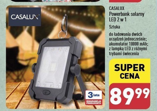 Powerbank solarny led 2w1 Casalux promocja