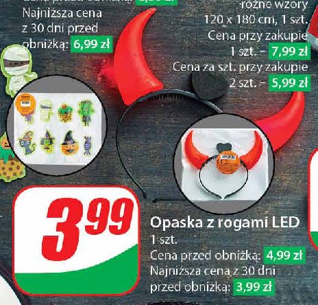 Opaska z rogami promocja w Dino