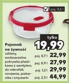 Pojemnik na żywność szklany 0.6 l promocja