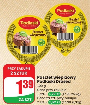 Pasztet wieprzowy Podlaski Drosed promocja w Dino