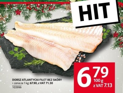 Dorsz atlantycki filet bez skóry promocja w Selgros