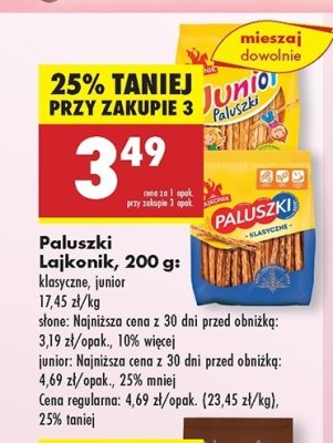 Paluszki waniliowe Lajkonik junior paluszki promocja