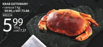 Krab gotowany cena za 1 kg promocja w Selgros