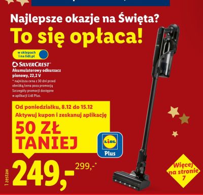 Odkurzacz pionowy akumulatorowy SilverCrest 22,2 V promocja