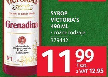 Syrop VICTORIA'S 490 ml różne rodzaje promocja w Selgros