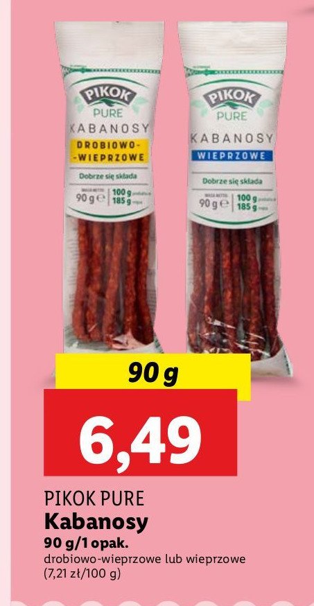 Kabanosy wieprzowe Pikok pure promocja