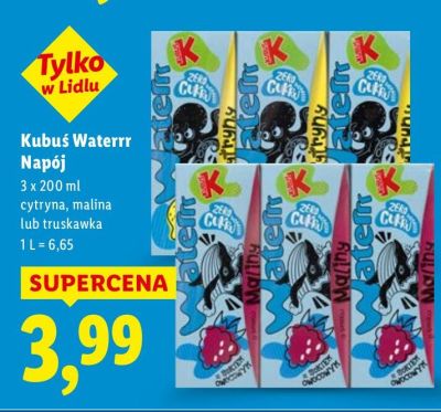 Napój Kubuś Waterrr promocja w Lidl
