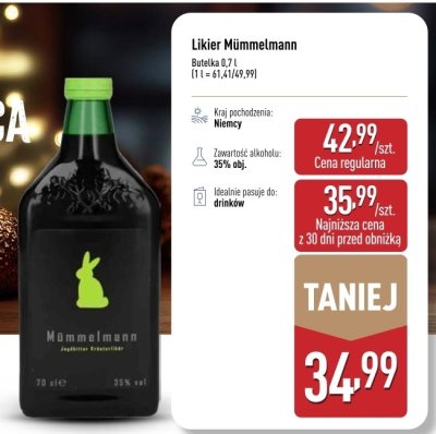 Likier Mümmelmann promocja w Aldi