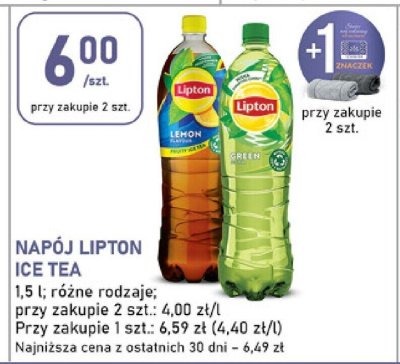 Napój Lipton Ice Tea promocja w Stokrotka