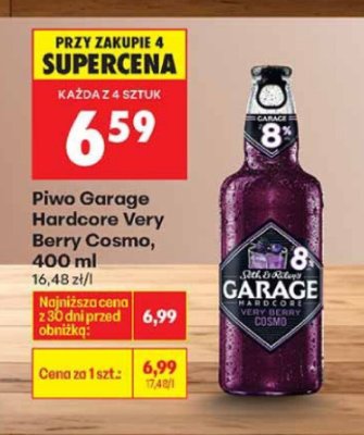 Piwo Garage Hardcore Very Berry Cosmo, 400 ml promocja w Biedronka