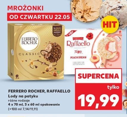 Lody peach dream Raffaello promocja w Kaufland