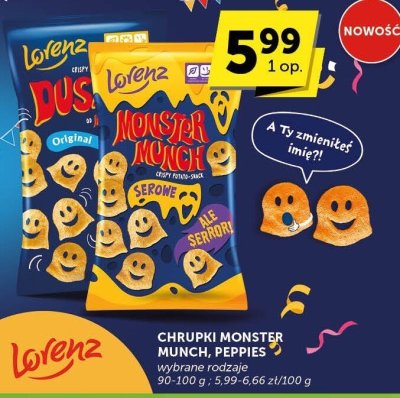 Chrupki Monster Munch, Peppies Lorenz promocja w ABC