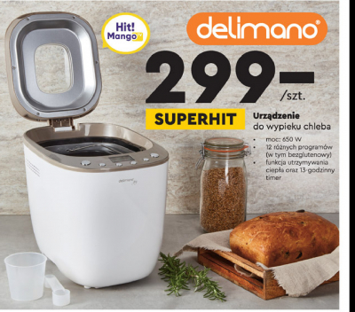 Urz膮dzenie do pieczenia chleba 650w Delimano promocja