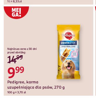 Przysmak dla psa duże rasy Pedigree dentastix promocja w Rossmann