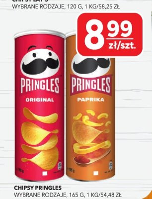 Chipsy Pringles wybrane rodzaje promocja w Top Market