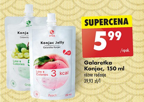 Galaretka konjac brzoskwiniowa JELLY.B promocja