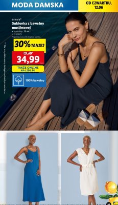 Sukienka damska muślinowa midi 36-44 Esmara promocja