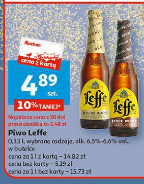 Piwo Leffe blonde promocja w Auchan