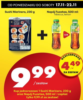 Zestaw - Sushi Marinero + napój Fuzetea promocja w Biedronka