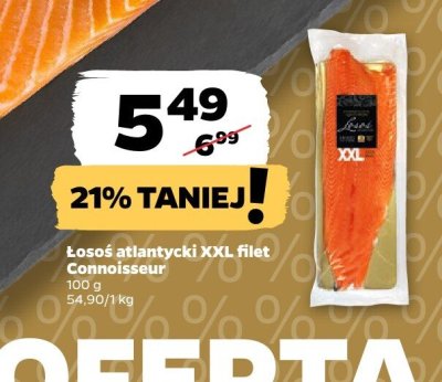 Łosoś atlantycki XXL filet Connoisseur promocja w Netto