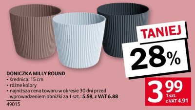 Doniczka Milly Round promocja w Selgros