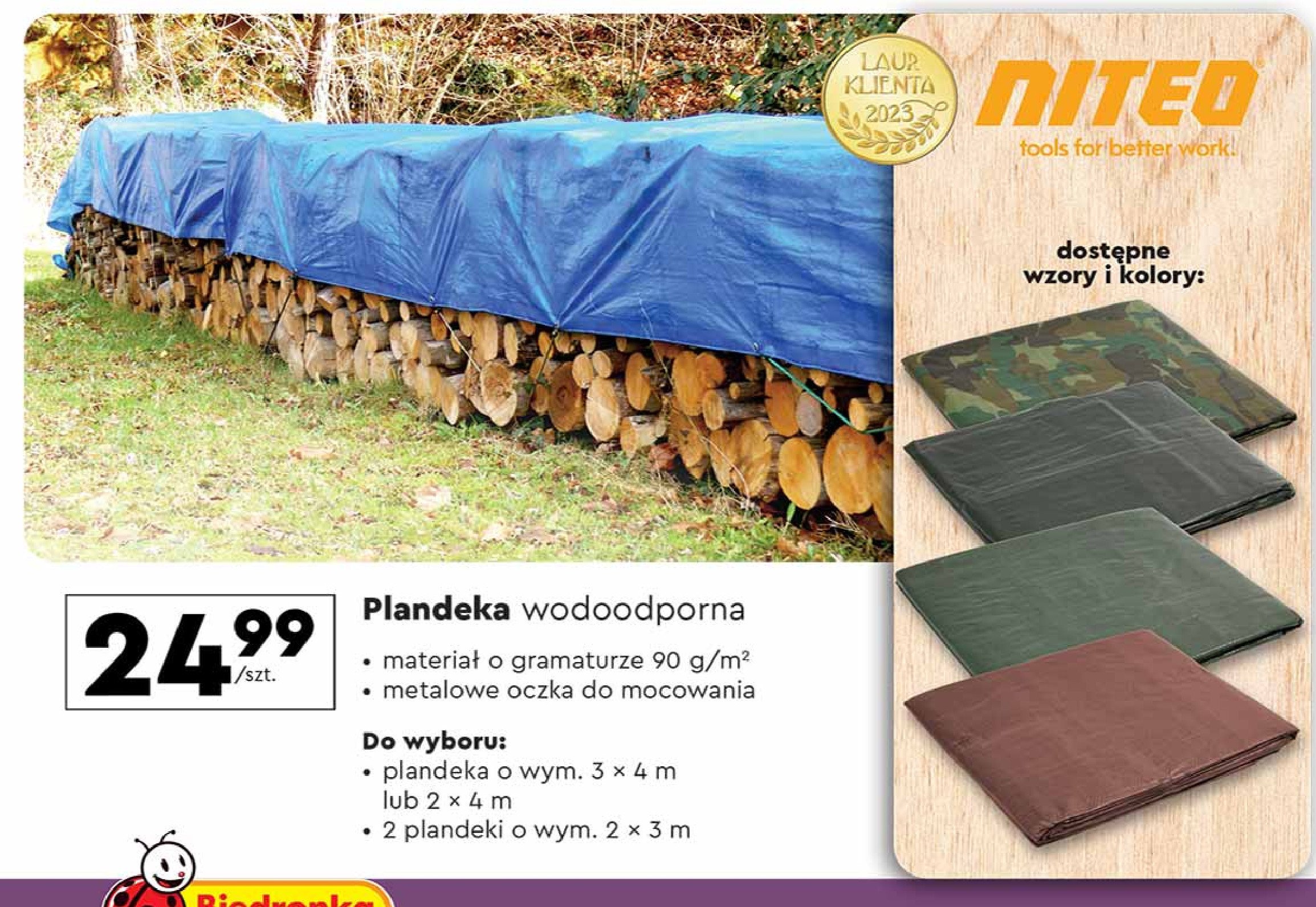 Plandeka moro 2 x 4 m NITEO promocja