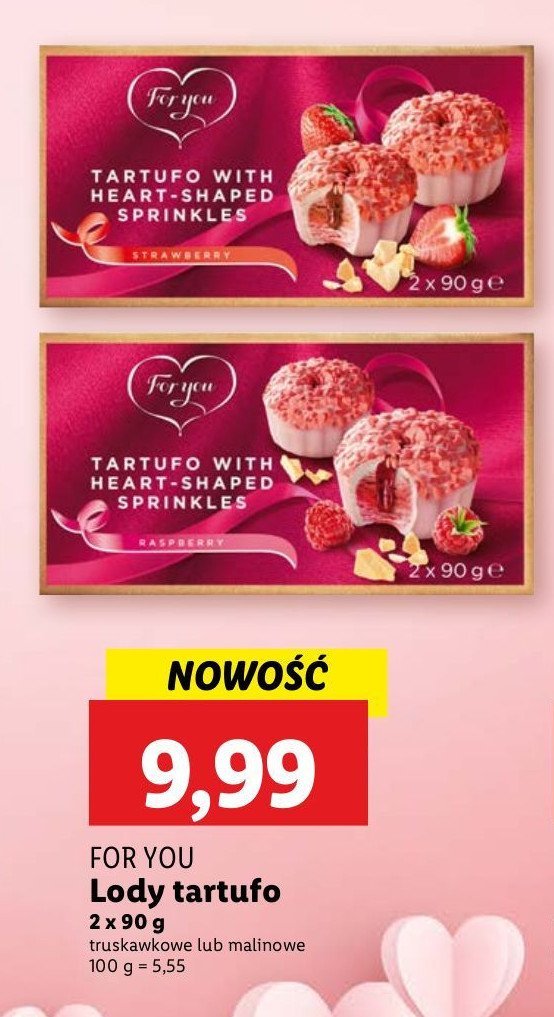 Lody tartufo malinowe For you promocja