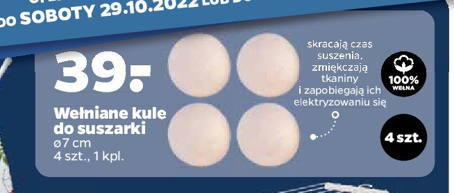 Kule do suszarki we艂niane 7 cm promocja