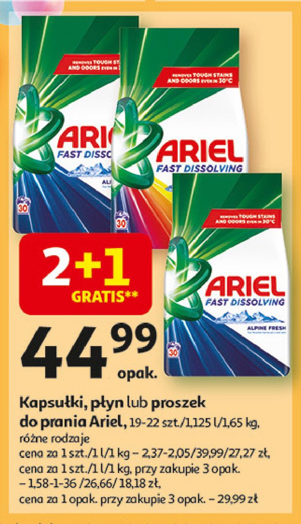 Proszek do prania color Ariel promocja w Auchan