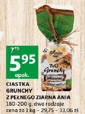 Ciastka grunchy orkiszowe z goją Ania bio grunchy promocja