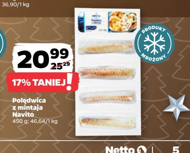 Polędwica z mintaja Navito promocja w Netto