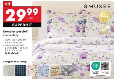 Komplet pościeli z mikrofazy 220 x 200 cm + 2 x 70 x 80 cm Smukee promocja