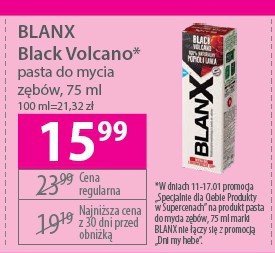 Pasta do zębow Blanx black volcano promocja