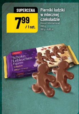 Pierniki ludziki w mlecznej czekoladzie Biscuit International promocja w POLOmarket
