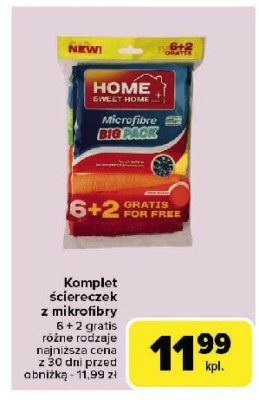 艢cierki z mikrofibry uniwersalne Home sweet home promocja