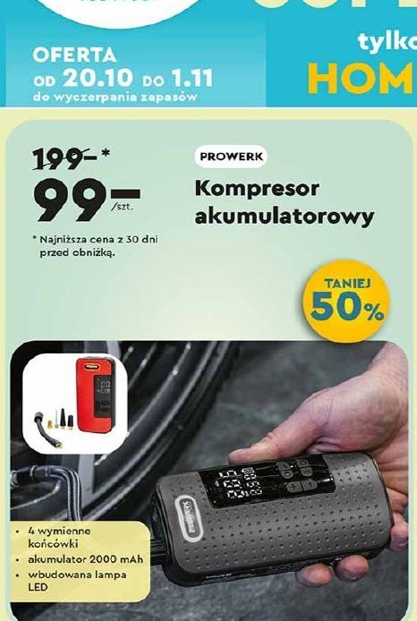 Kompresor akumulatorowy 20 v Prowerk tools promocja