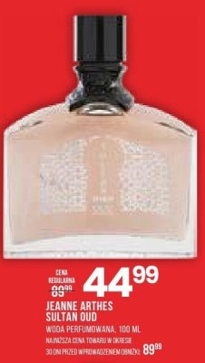 Woda perfumowana JEANNE ARTHES SULTAN OUD promocja w Drogerie Natura