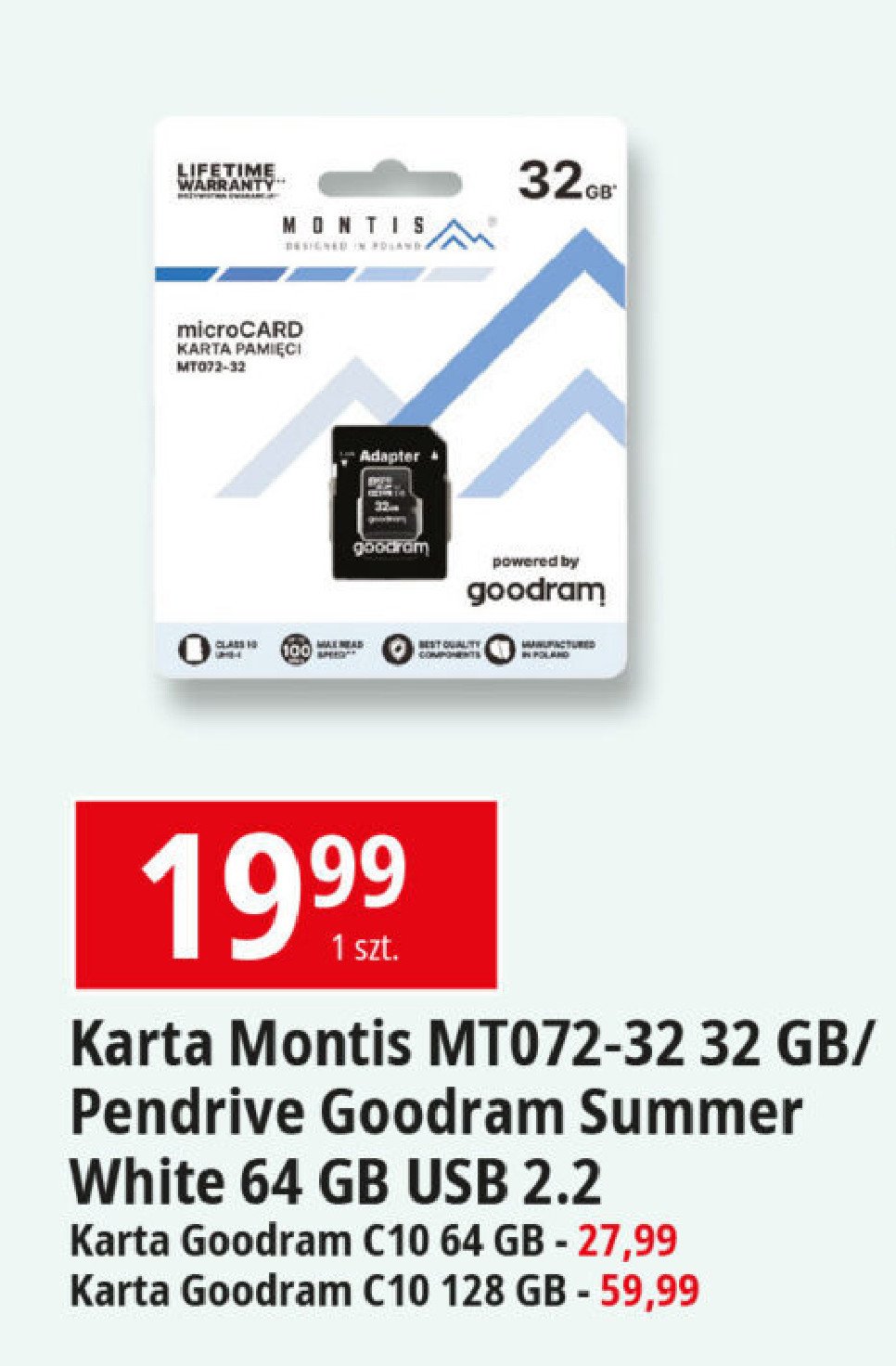 Karta pamięci c10 128gb Goodram promocja